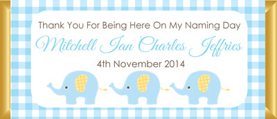 Three Little Elephants Personalised Chocolate Bars