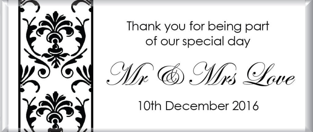 personalised Lindt chocolate favors