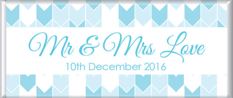 Personalised Chocolate - Blue Grey Arrows