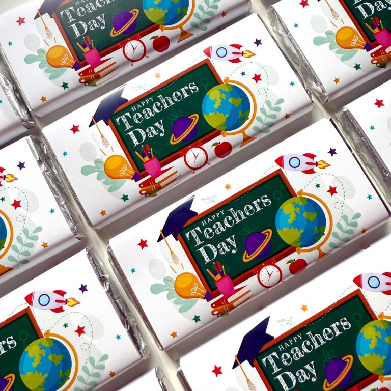 Bright Fun Teachers Day Personalised Chocolate Bars