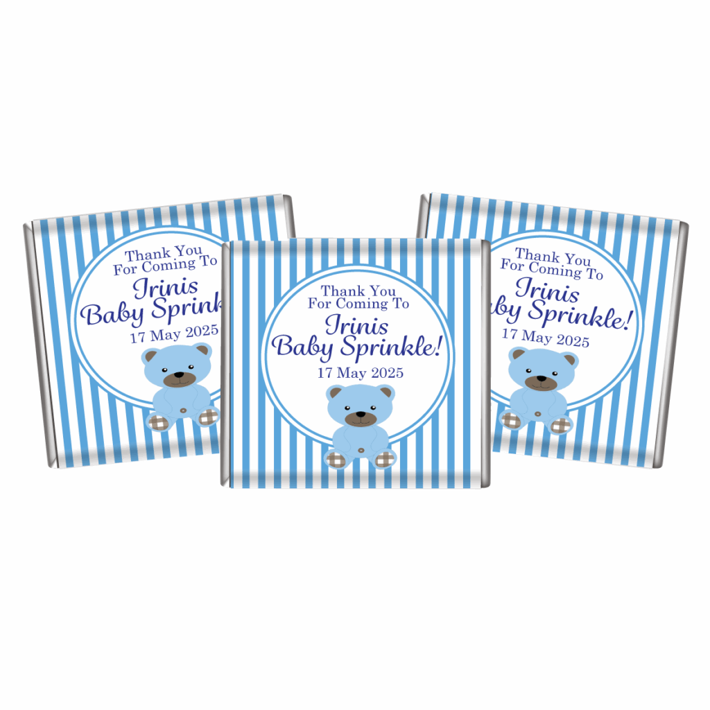 blue teddy bear petite chocolate favours