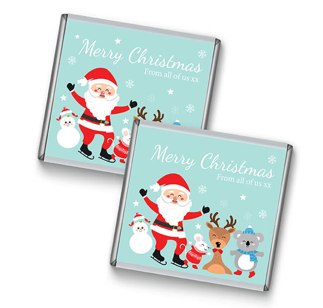 Christmas Friends Petite Personalised Chocolates