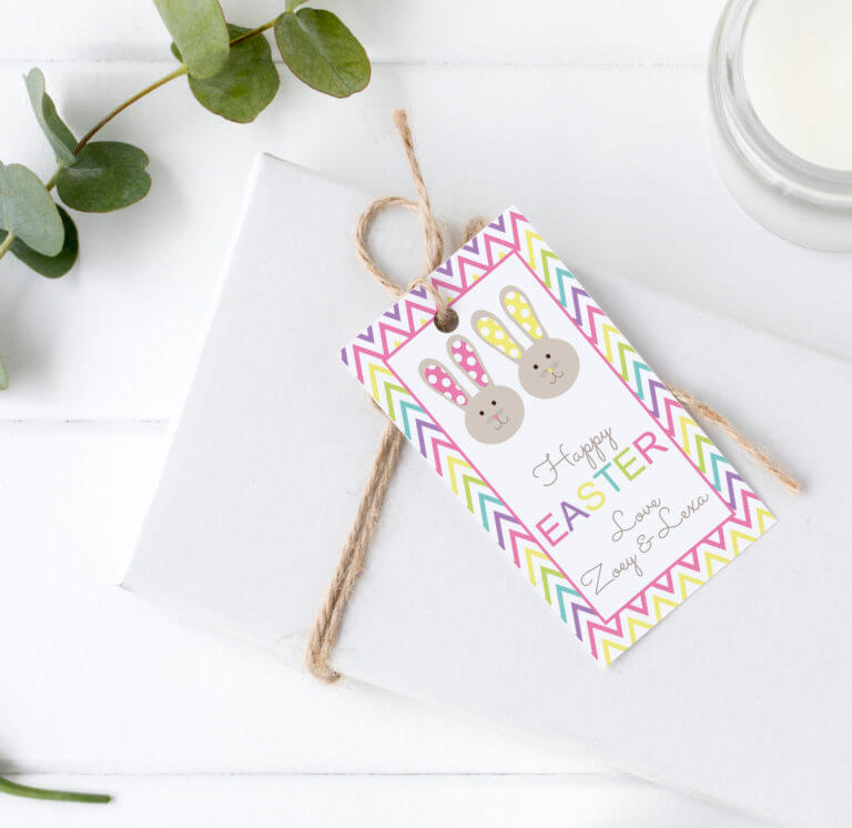 Personalised Gift Tags - Bright Bunny
