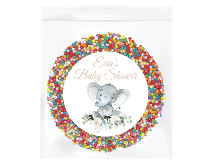 Baby Elephant Florals Personalised Giant Chocolate Freckle