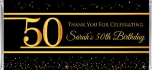 black gold birthday number chocolate bars