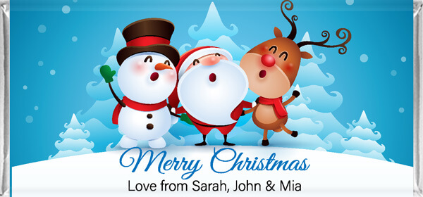 Singing Santa Christmas Chocolate Bars