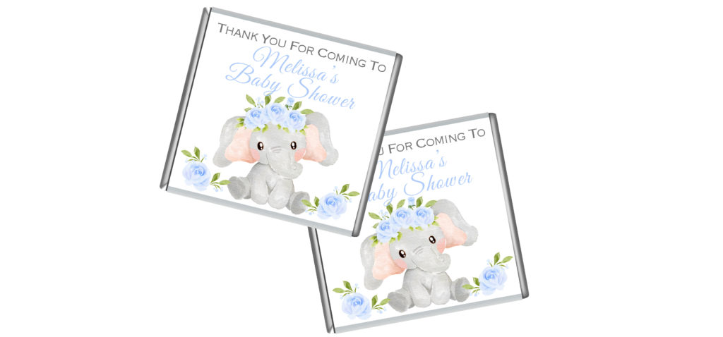 Blue Floral Elephant Petite Chocolates