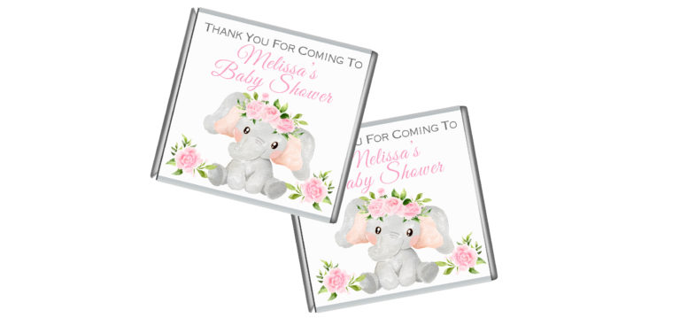 Pink Floral Elephant Petite Chocolates