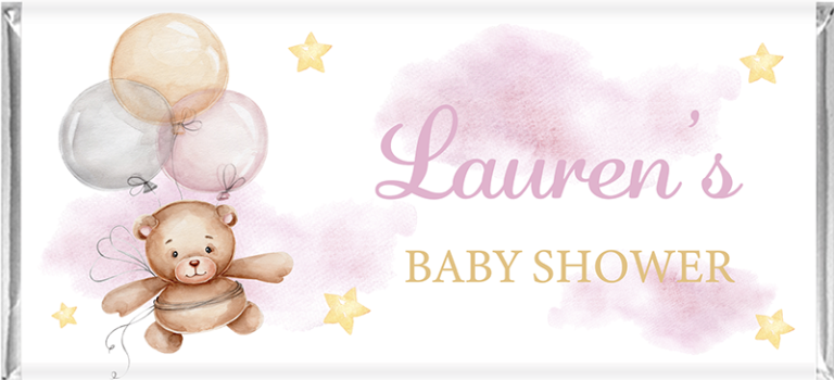 Teddy & Balloons Baby Shower Chocolates
