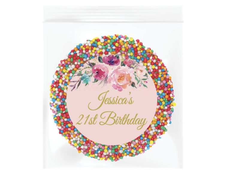 Floral Blooms Personalised Giant Chocolate Freckle