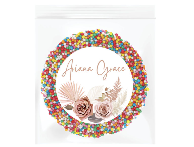Dried Palms Floral Boho Personalised Chocolate Freckle
