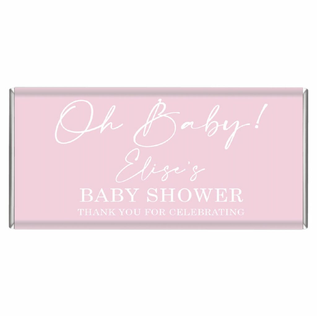 oh baby custom chocolates pink