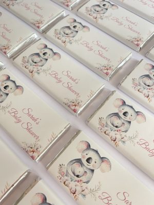 personalised chocolates,favours,elephant baby shower,personalised floral favours,mummy to bee,bumble bee baby shower,bee baby shower