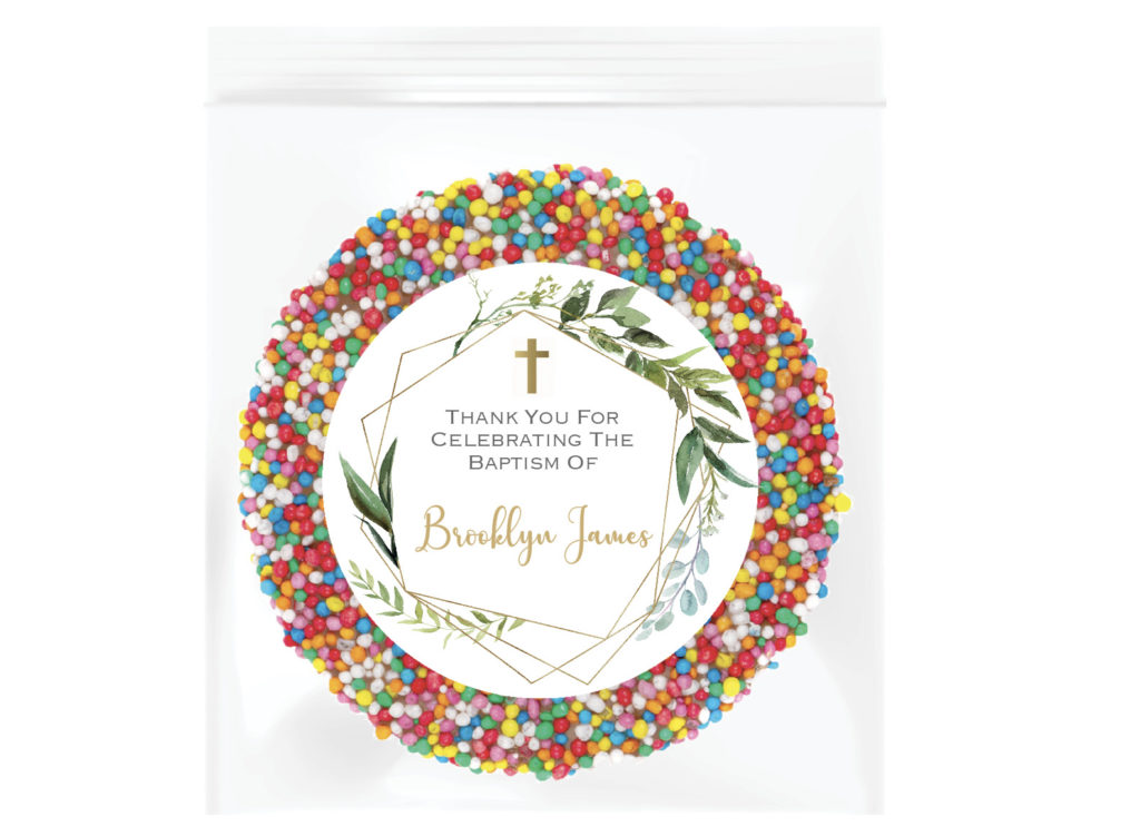 Olive Leaves & Gold Cross Personalised Giant Freckle