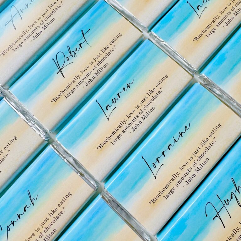 By The Beach Personalised Chocolate Bars