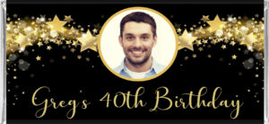 black & gold stars personalised chocolate bars photo