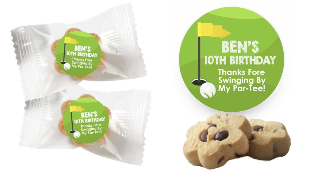 golf theme mini cookies