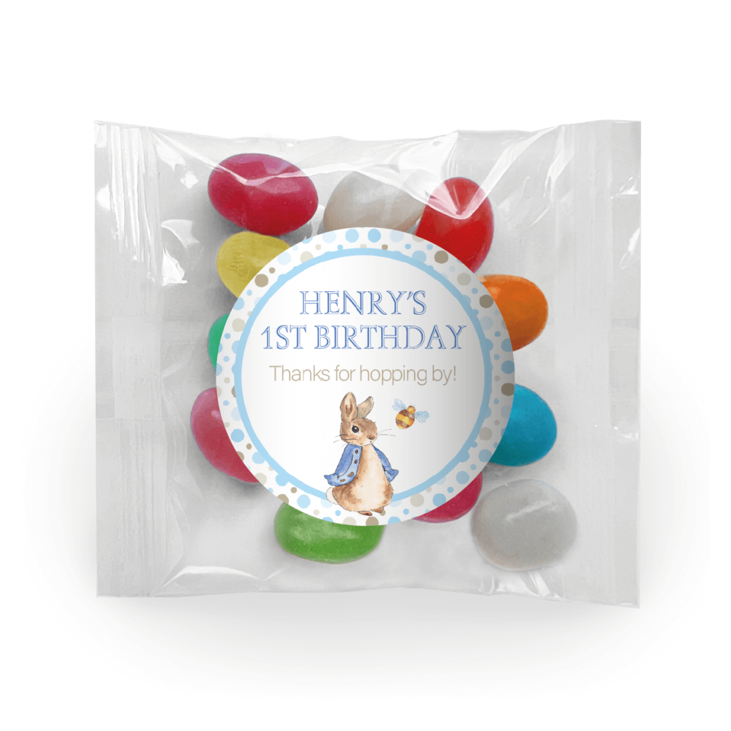 peter rabbit personalised mini cookies