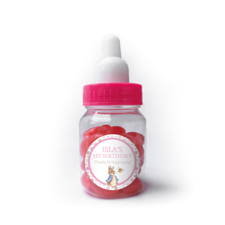 Pink Peter Rabbit Pink Baby Bottle Jelly Beans