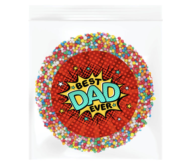 Fathers Day Comic Style Personalised Giant Chocolate Freckle