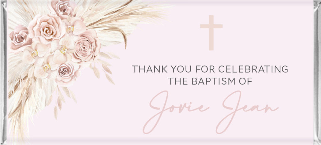 boho pink & cross chocolate bars