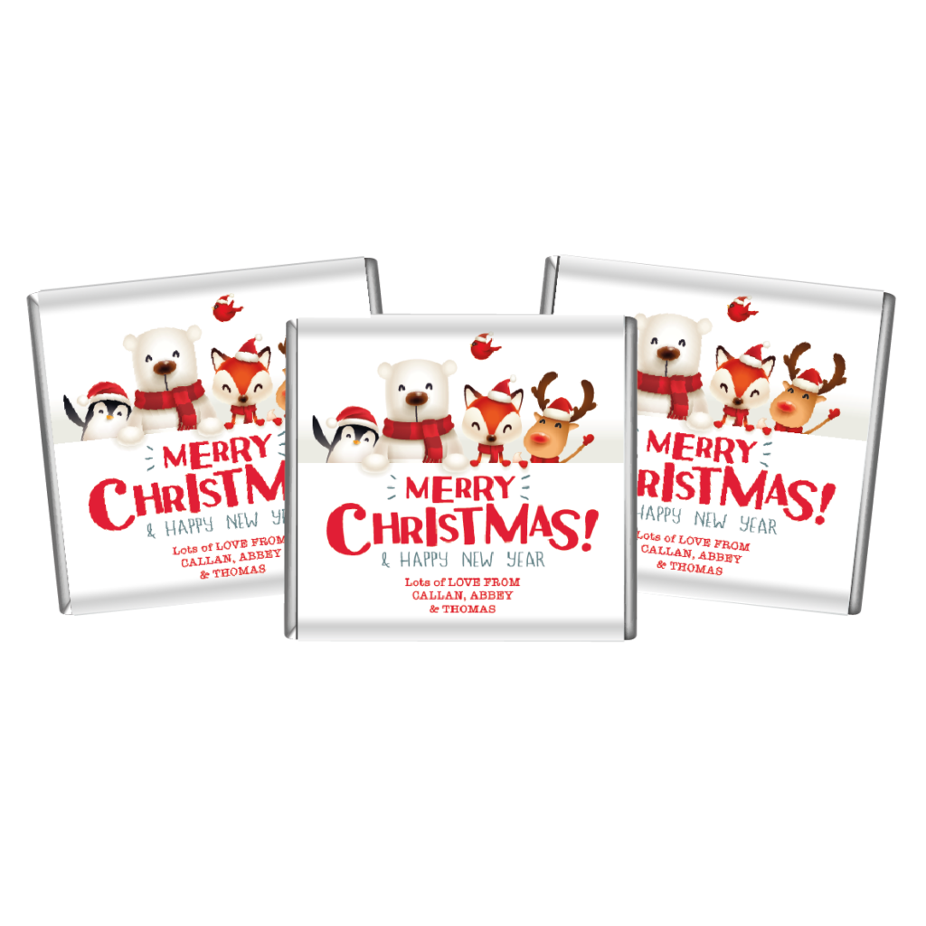 christmas cuties personalised petite chocolates