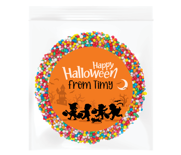 Halloween Kids Personalised Giant Chocolate Freckle