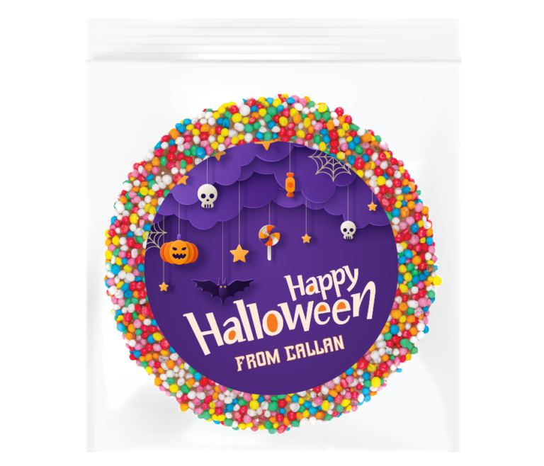 Happy Halloween Personalised Giant Chocolate Freckle