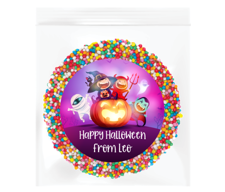 Spooky Halloween Personalised Giant Chocolate Freckle