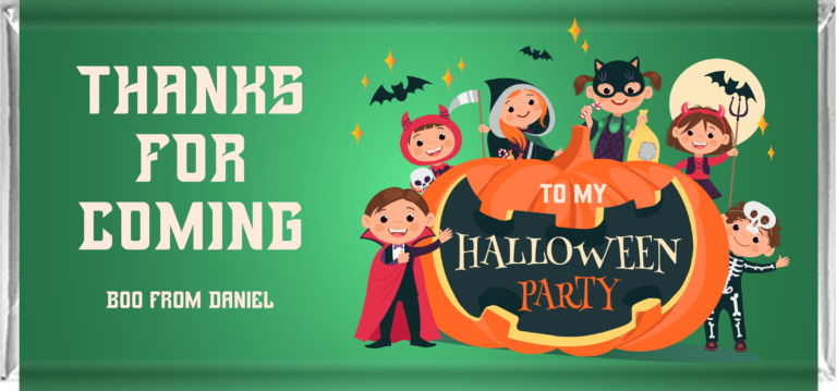 Halloween Party Personalised Chocolate Bars