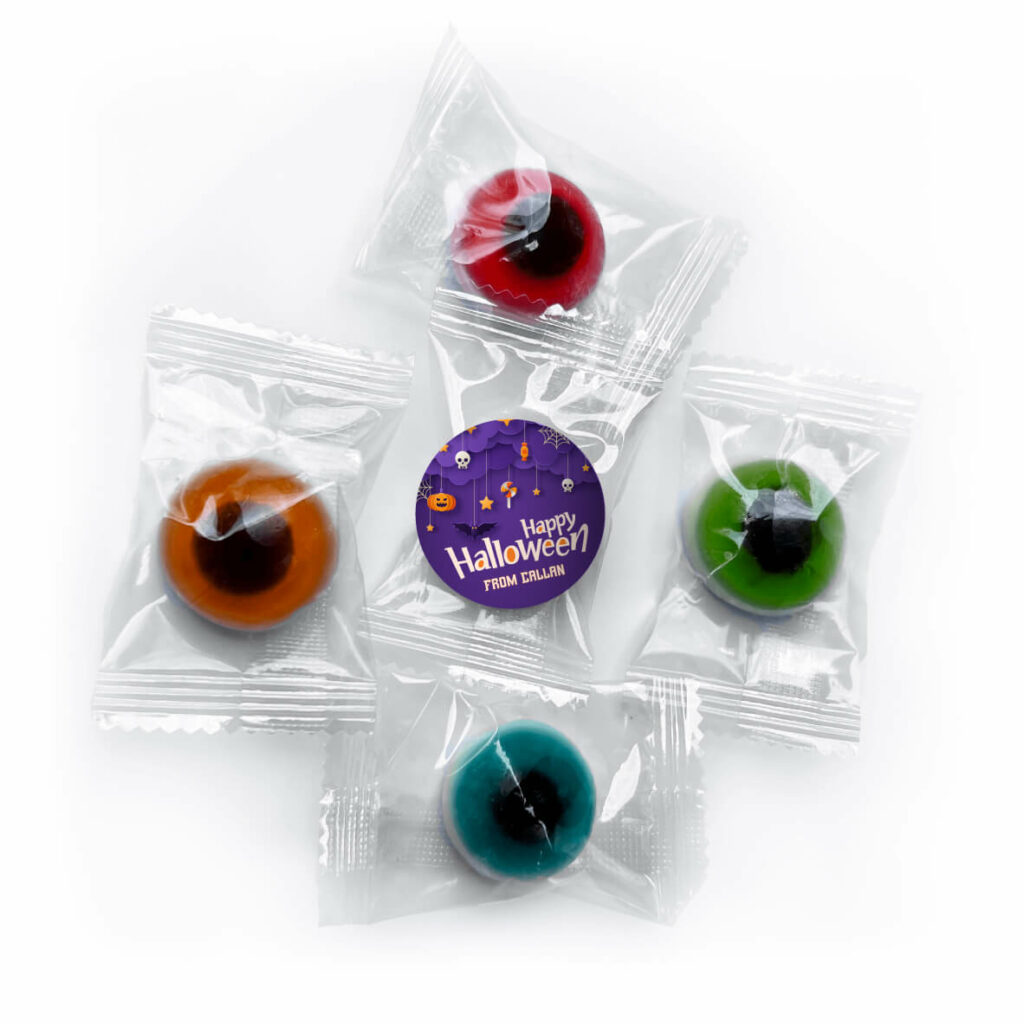 favour perfect favor eyes with custom label happy halloween