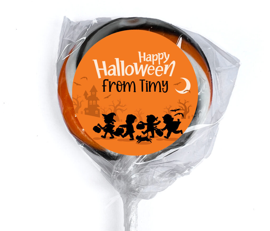halloween kids personalised lollipops