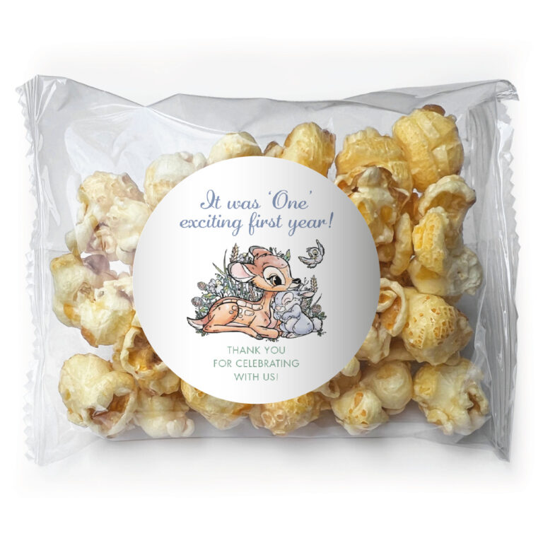 Bambi Deer Personalised Caramel Popcorn Bags