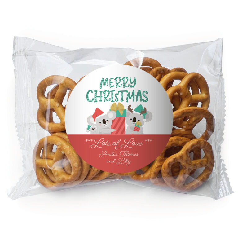 Christmas Koalas Personalised Pretzel Bags