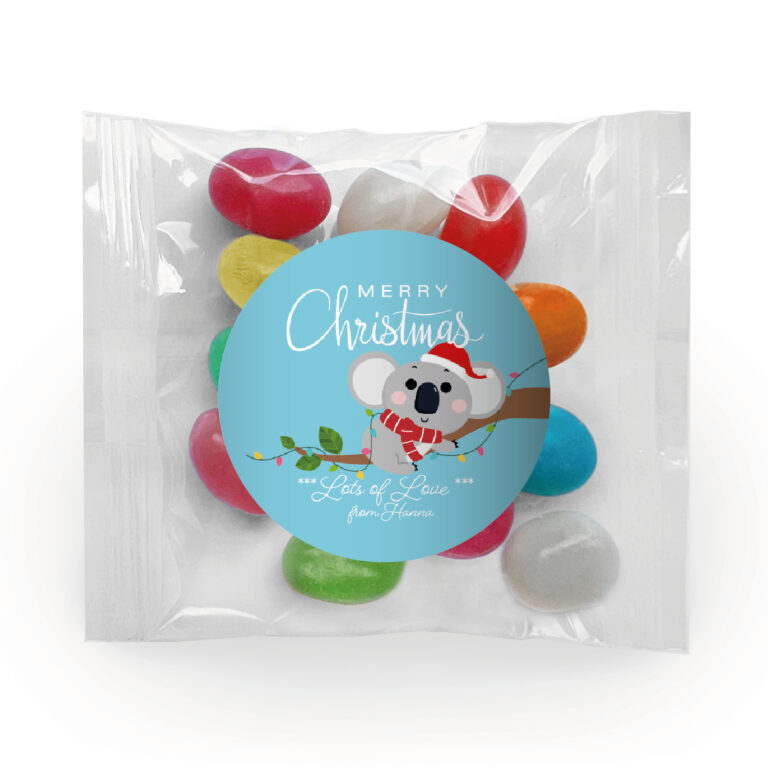 Christmas Koala Cutie  Jelly Bean Bags