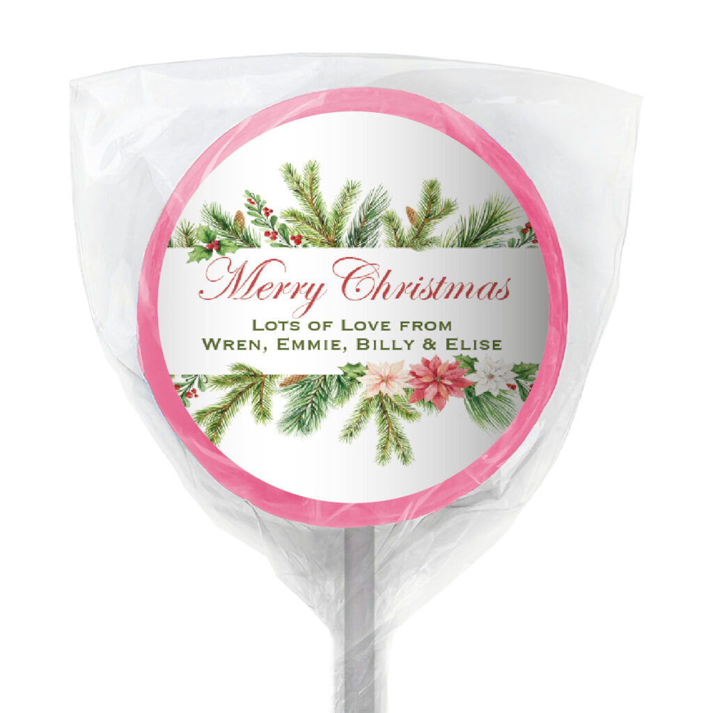 chocolate bar favours watercolour christmas