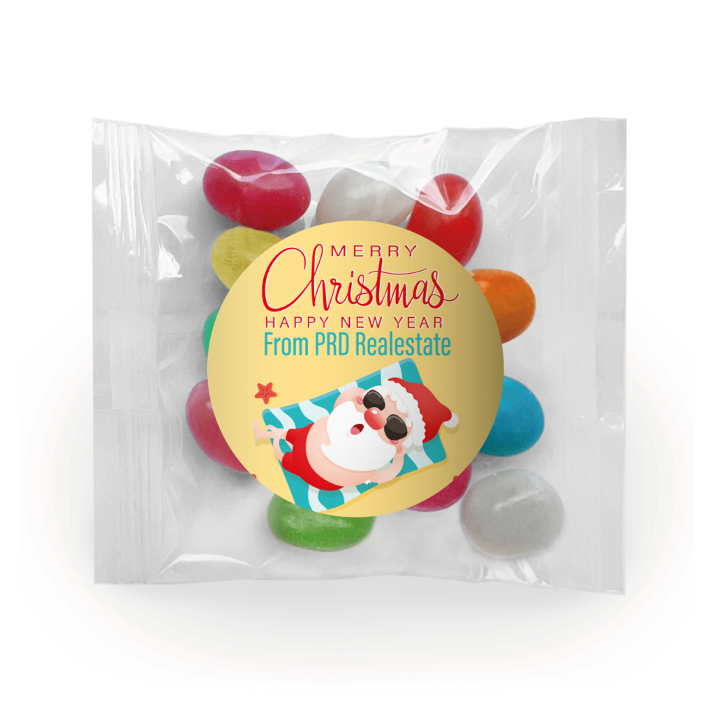sunbaking santa mini jelly bean bags