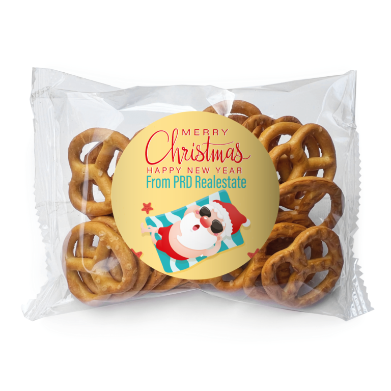 Sunbaking Santa Personalised Pretzel Bags
