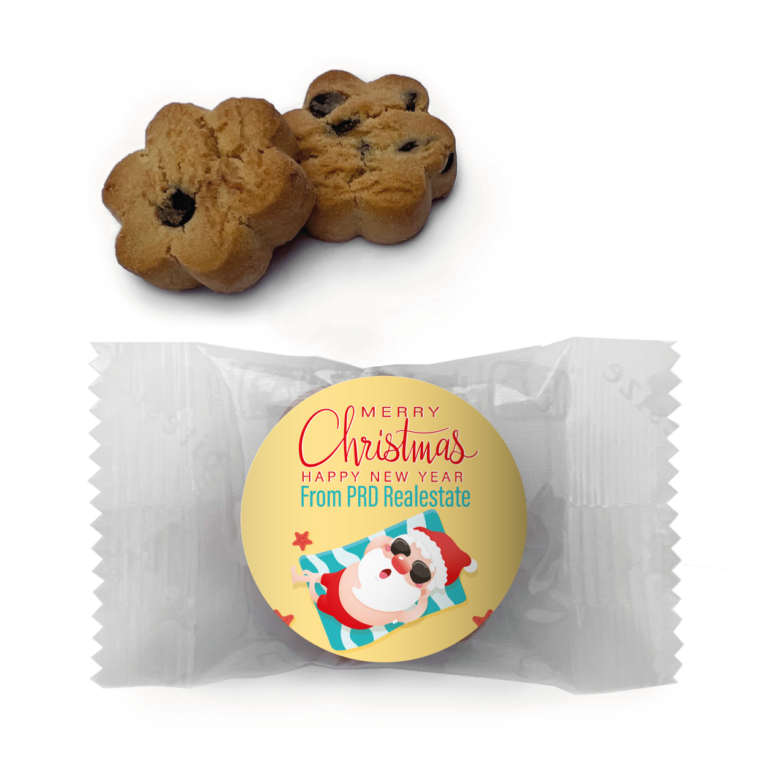 Sunbaking Santa Personalised Mini Cookies