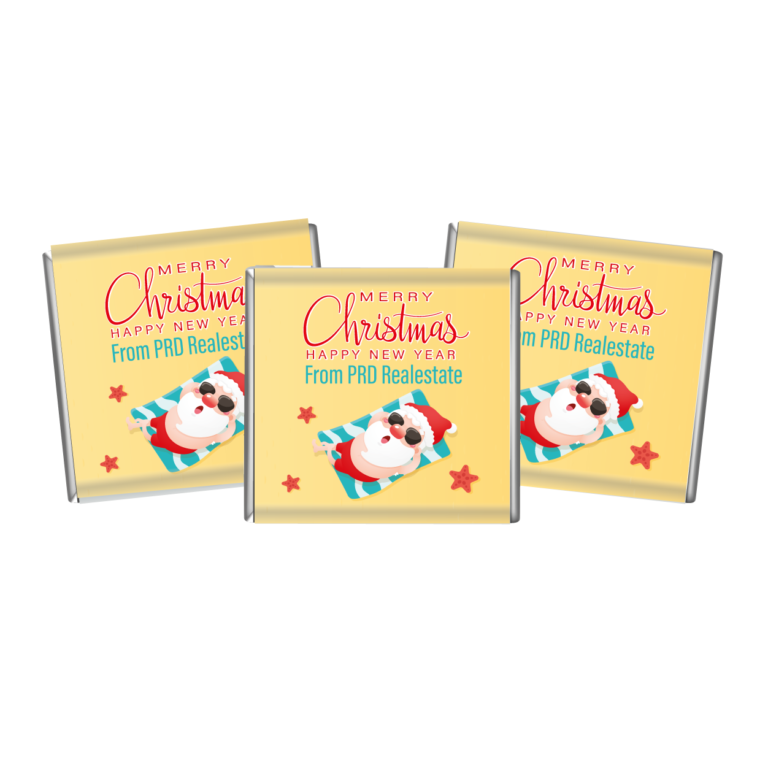 Sunbaking Santa Petite Personalised Chocolates