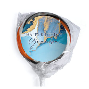 luxury blue & gold marble personalised chocolate bars