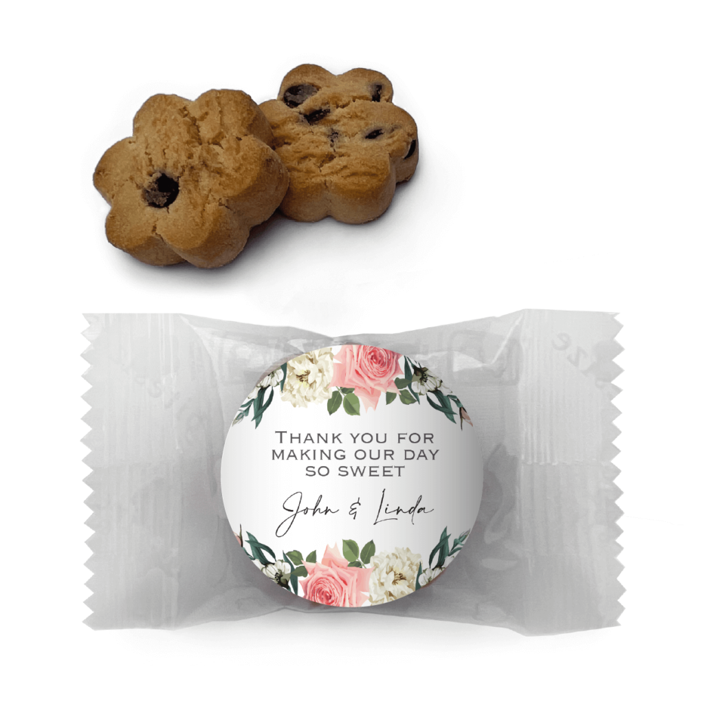 florals on white cookies custom