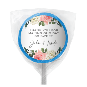 florals on white lollipops