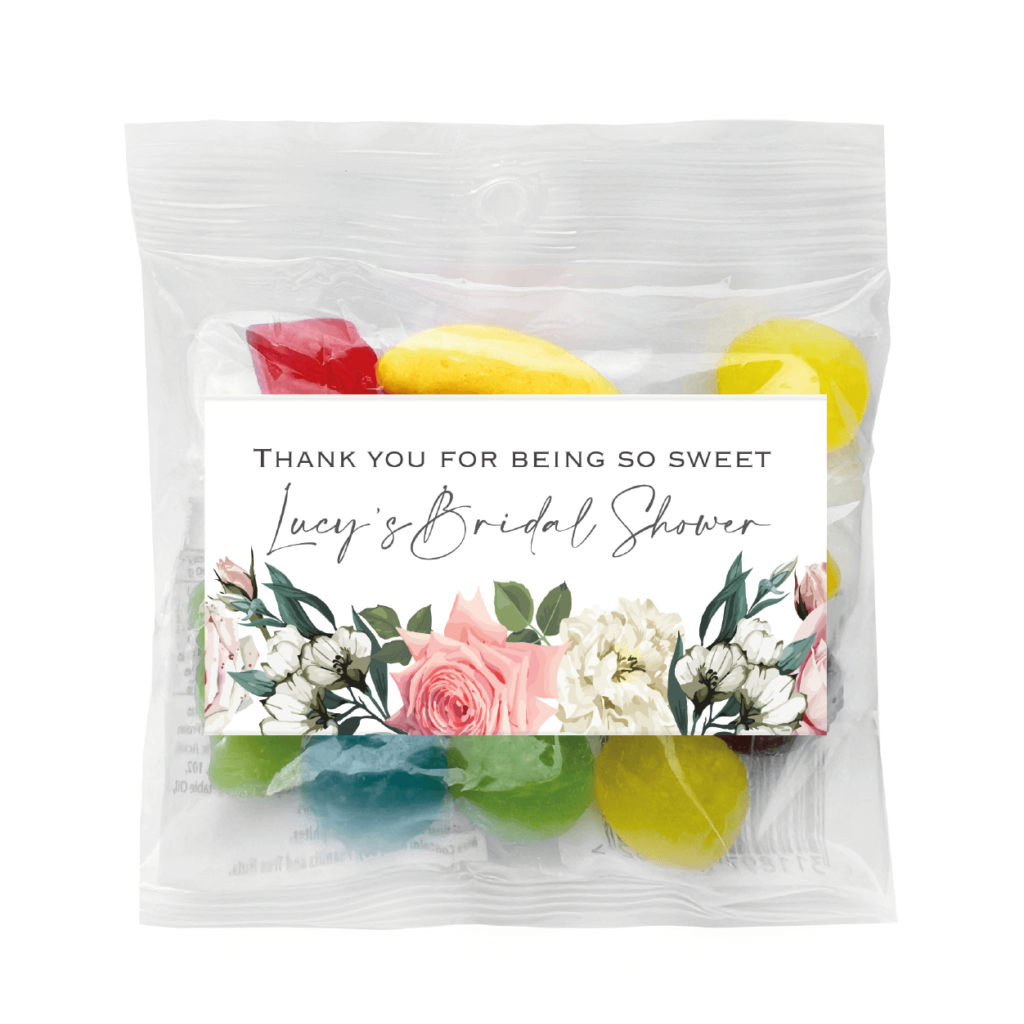 florals on white clolly bags