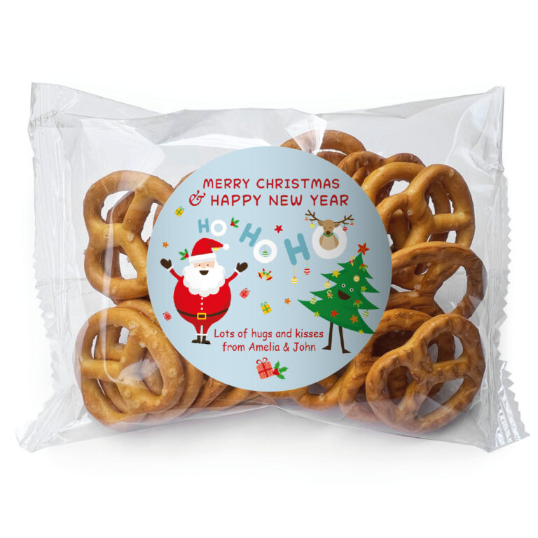 Christmas Fun Personalised Pretzel Bags