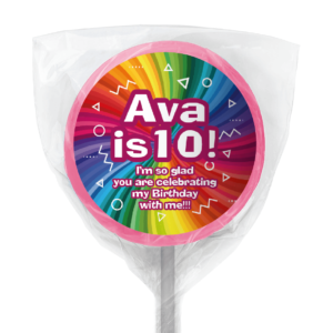 favour perfect favor girl rainbow party lollipop pink