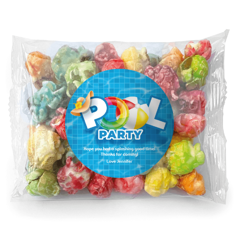 Pool Party Personalised Popcorn Bags