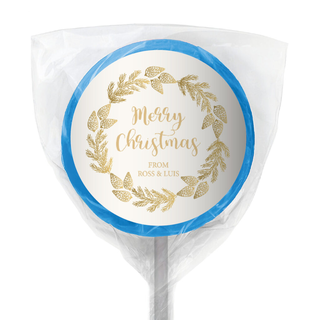 favour perfect favor xmas gold pine lollipop blue