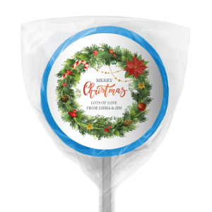 favour perfect favor xmas greenery lollipop blue