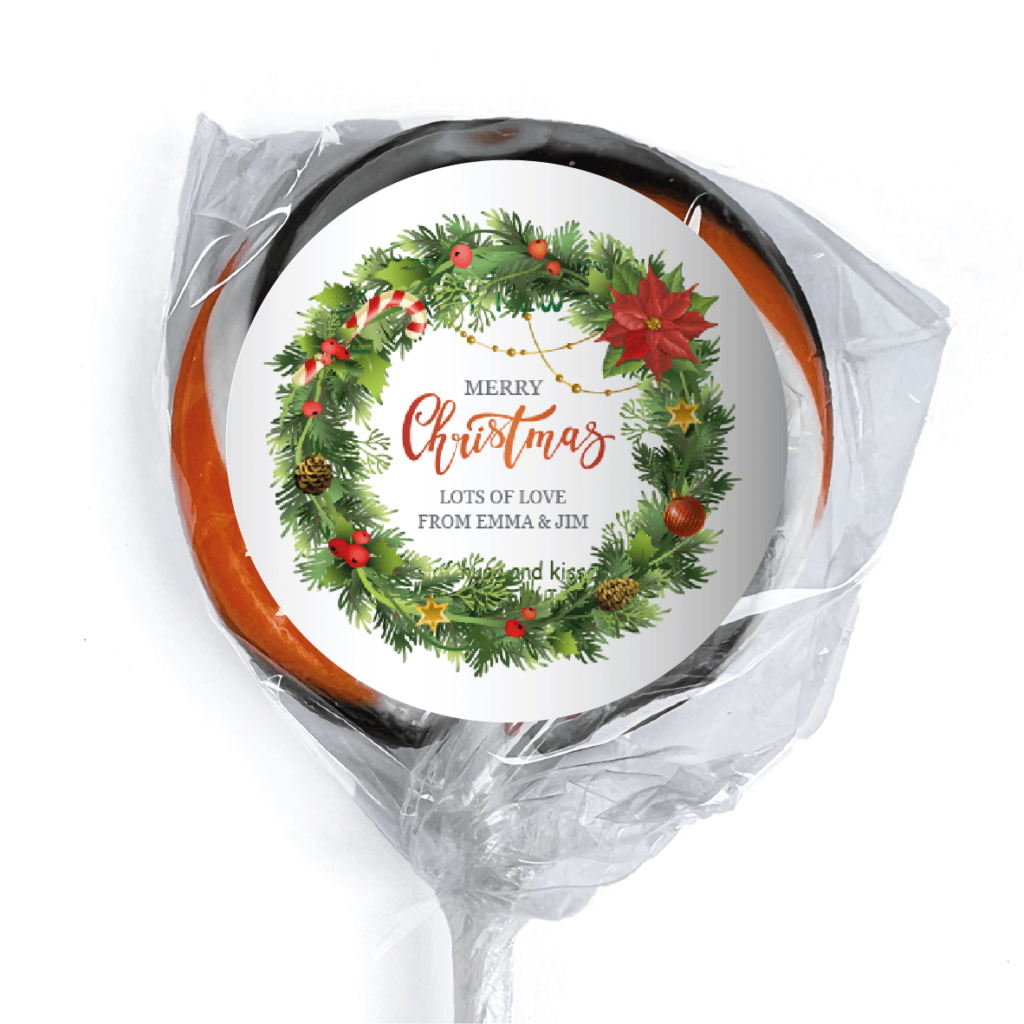 favour perfect favor xmas greenery lollipop orange